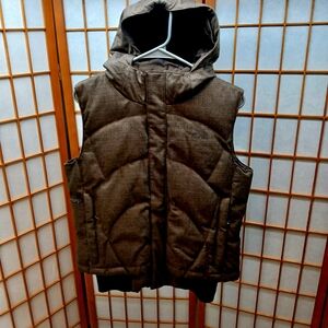 The North Face Brown Puffer Hooded Vest